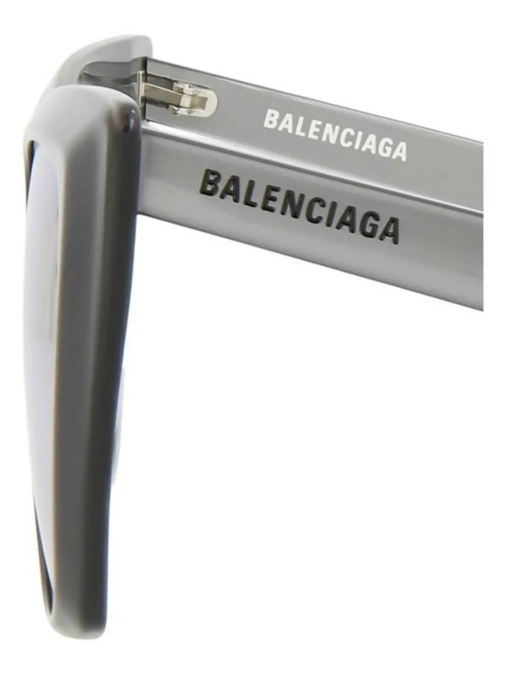 New Balenciaga Womens Cat Eye Silver Silver Silver Fashion Designer Sunglasses